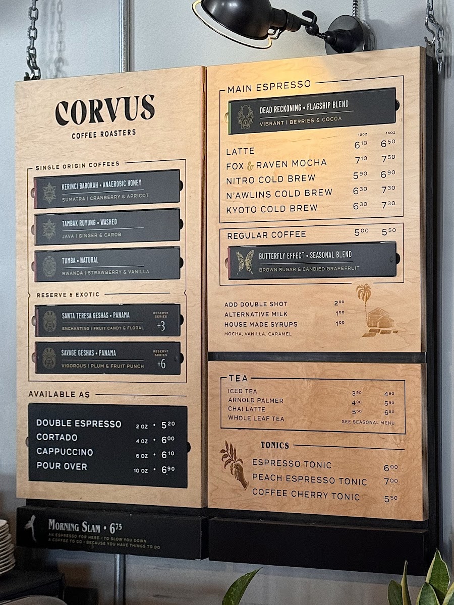 Corvus Coffee Roasters Menu - Image 2