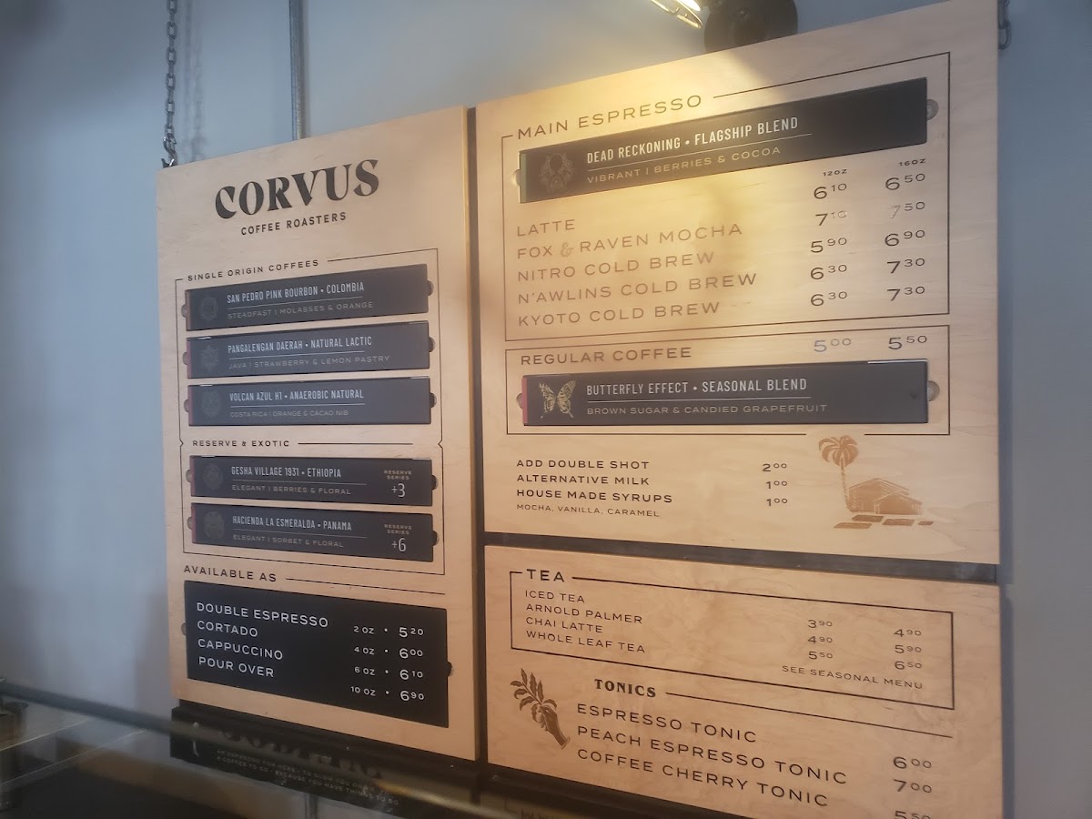 Corvus Coffee Roasters Menu - Image 5